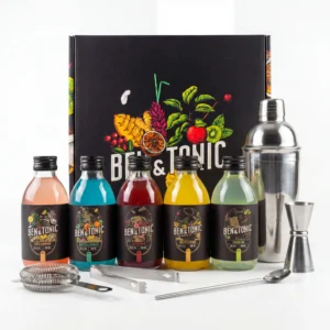 ערכת קוקטיילים מקצועית לברמן המתחיל כולל שייקר 5 קוקטיילים כפית עירבוב ומסננת