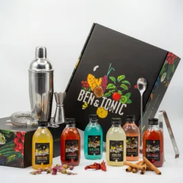 ערכת קוקטיילים מקצועית לברמן המתחיל כולל שייקר 5 קוקטיילים כפית עירבוב ומסננת